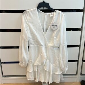 Selfie Leslie White Textured Dress